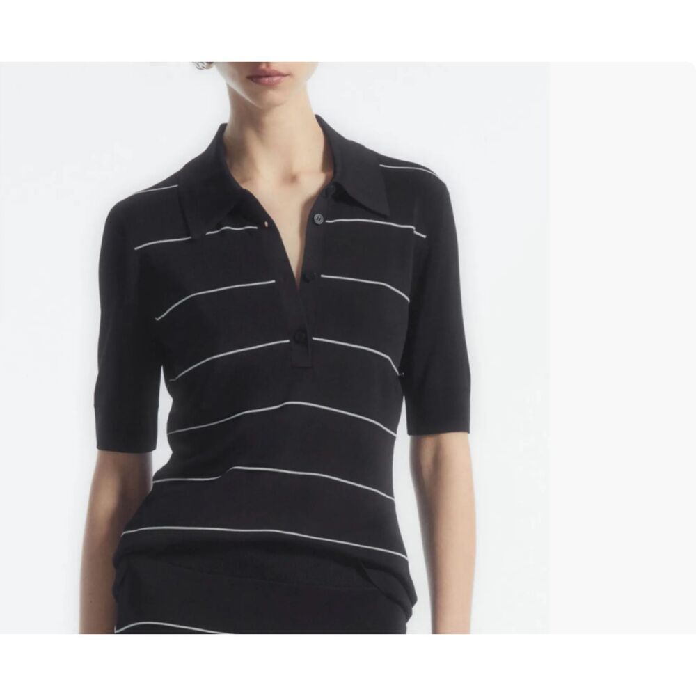 COS Stripe Polo Sweater